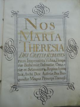 Pravila krojaškega ceha iz leta 1770, ki jih je potrdila kraljica Marija Terezija